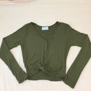 Nollie Front tie cropped tops